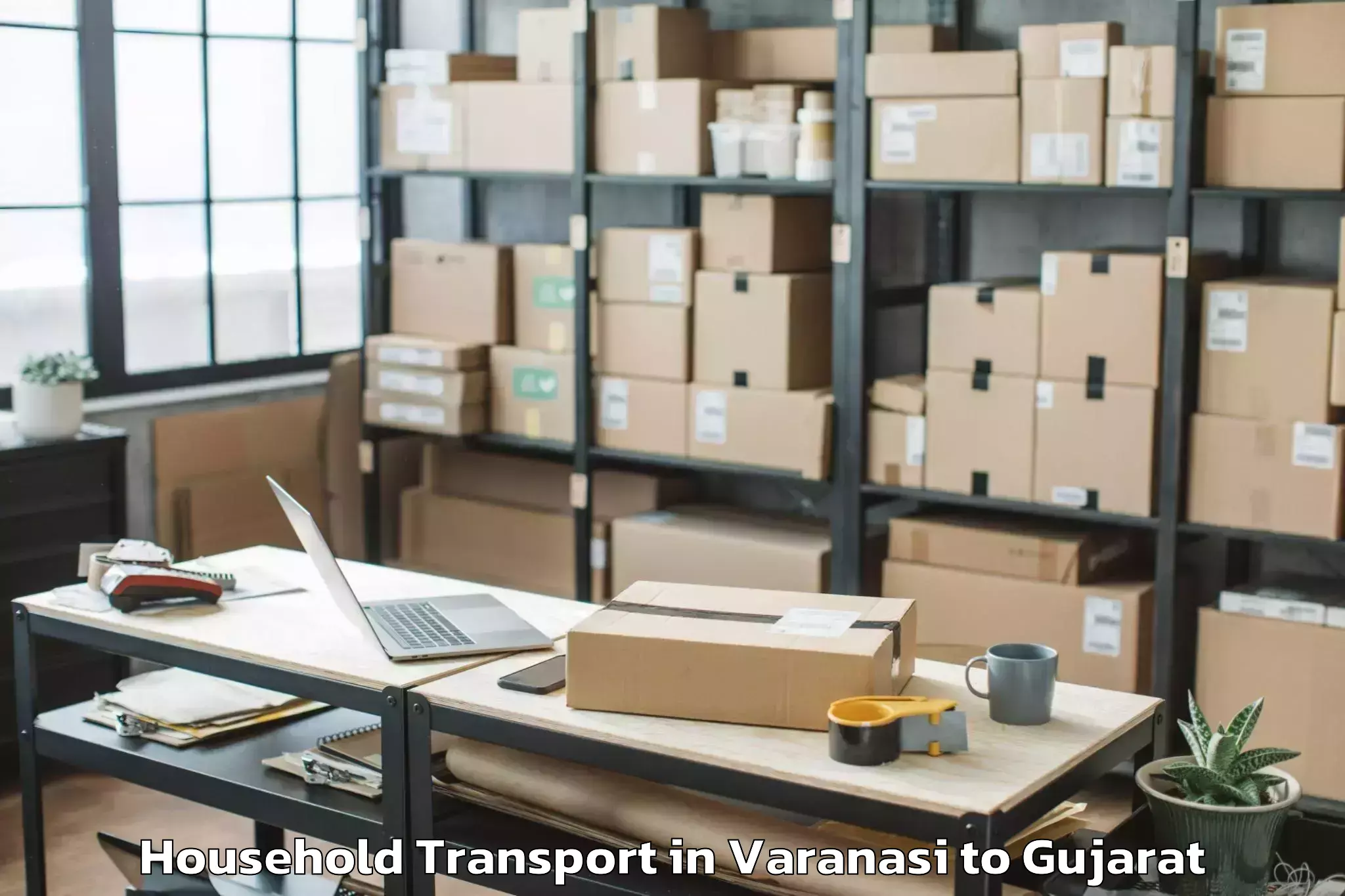 Book Varanasi to Vaghodia Ina Household Transport Online